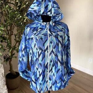 Nike Blue/multi color Geometric Jacket